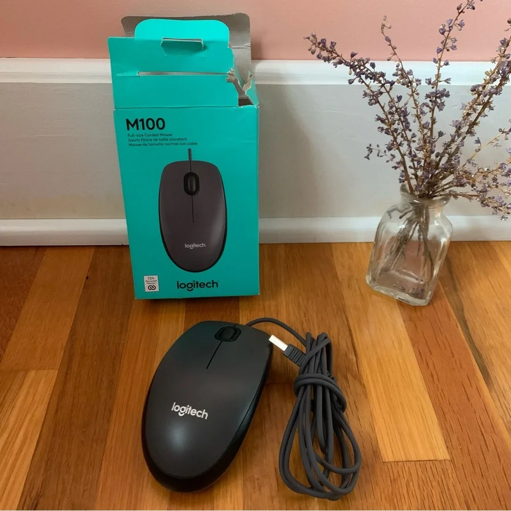 Logitech M100 USB Mouse Wired Computer Mouse Optical Mouse